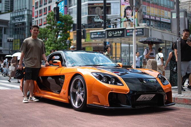 1-Hour Tokyo Tour in Tokyo Drift Mazda RX7 - Stop 1: Shibuya Crossing, the movie-style photo moment
