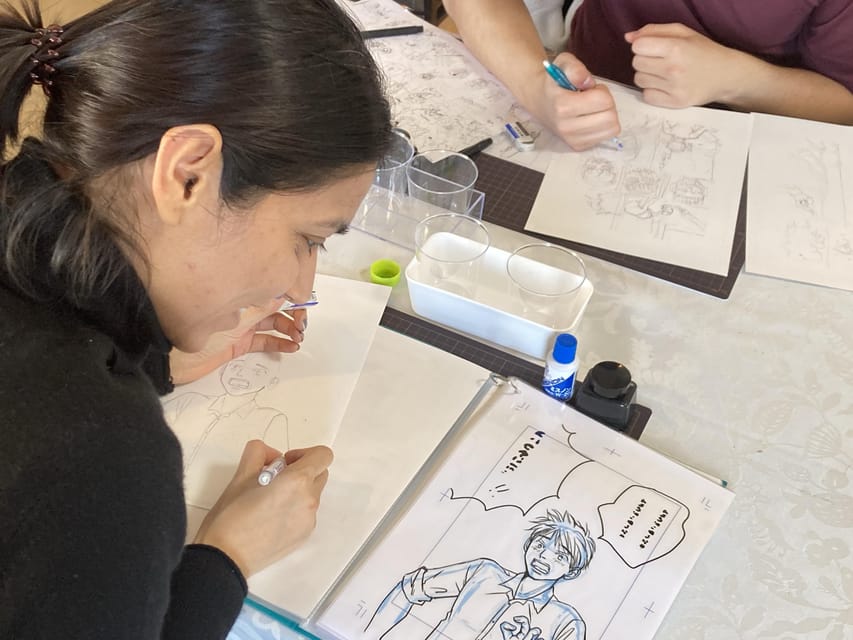 3-Hour Manga Drawing Workshop in Tokyo - Materials Are Included, but Ink Stains Are Real