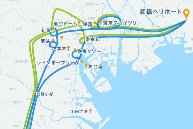 【50 mins】 City lights HelicopterTour: Tokyo and Yokohama plan - Skytree, Rainbow Bridge, and Tokyo Tower: three icons you cannot replicate on the ground