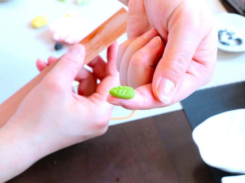 At an Antique Shop, Tea Ceremony and Japanese Sweets Forming - Nerikiri wagashi forming: slow hands, pretty results