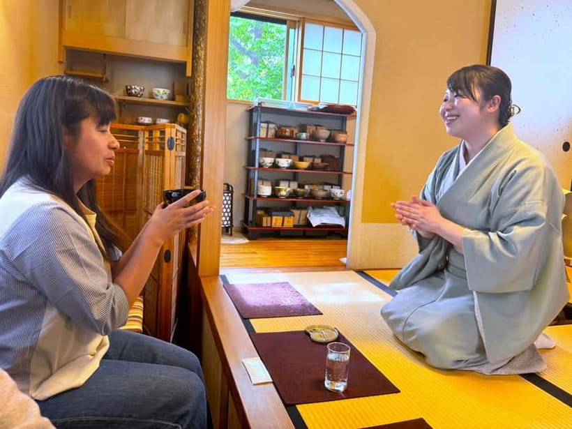 At an Antique Shop, Tea Ceremony and Japanese Sweets Forming - Language expectations: polite, patient, and simple works best