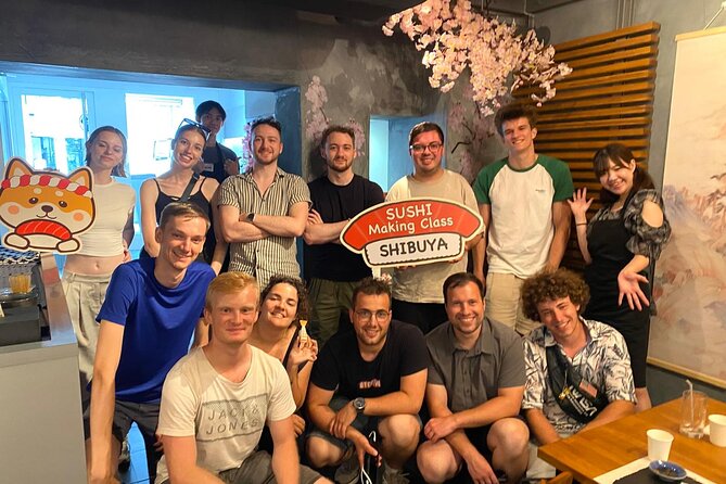 Best Sushi Making Class in Tokyo: Sushi Making Class Shibuya - Eat what you made: soy sauce, wasabi, and pickled ginger provided