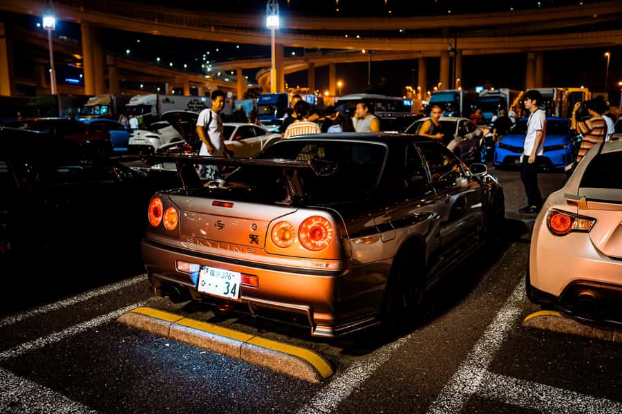 Daikoku & Tokyo Private JDM Tour by 700HP R34 GT-R - The convoy factor and the possible R34 run alongside