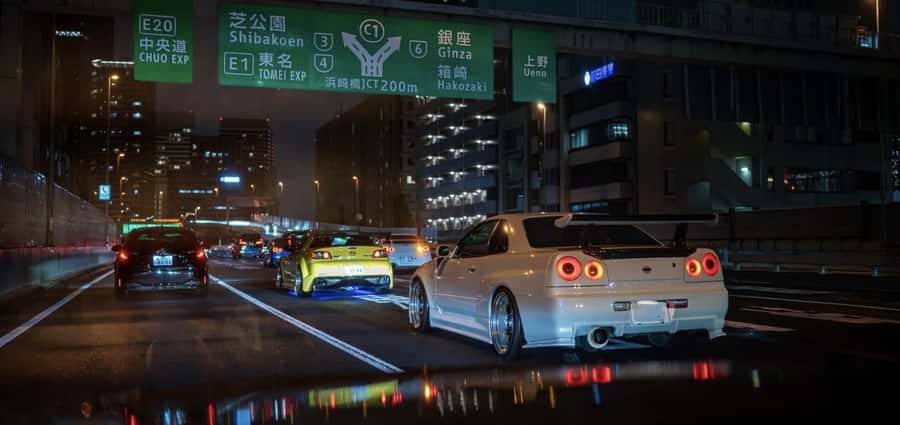 Daikoku & Tokyo Private JDM Tour by 700HP R34 GT-R - Pickup in the tuned R34, then a practical stop at A PIT Autobacs