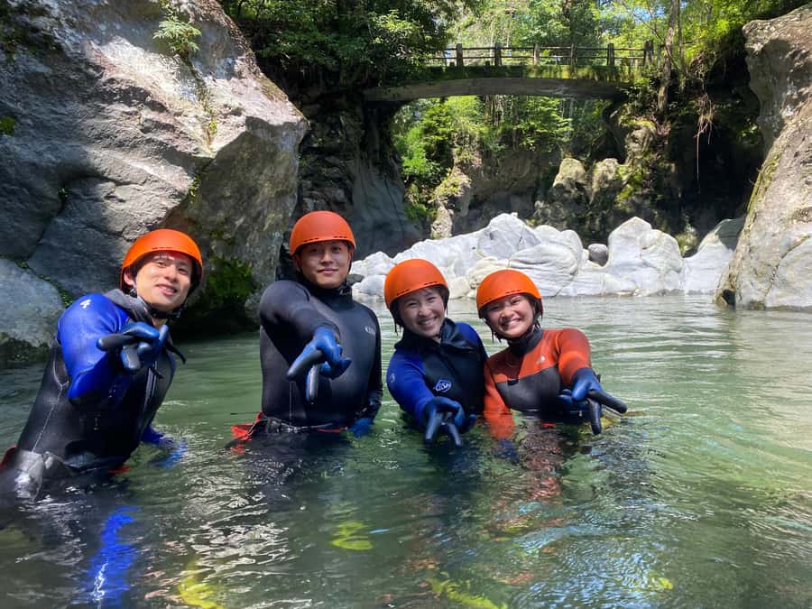 Fun Canyoning Activity at the bottom of Mt. Fuji - Gear and Comfort, Including the Onsen Spa Bonus