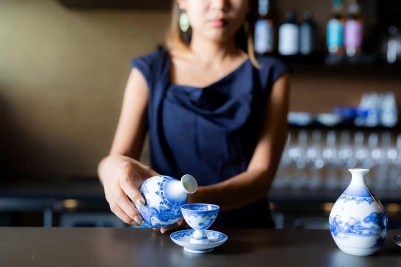 Ginza, Tokyo: Sake Experience with traditional vessels - Sake in Ginza, with Tokyo Bay in View