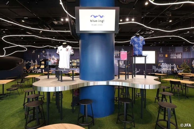 Japan Football Association museum tour at 「blue-ing!」 - Japanese football exhibits, built around future communication
