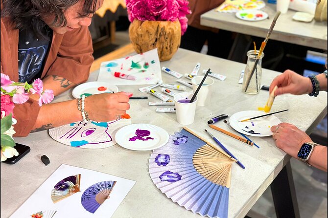 Japanese Fan Painting Workshop ~ in a Tokyo Flower Shop - Learning the Fan Tradition: Motifs and Meaning
