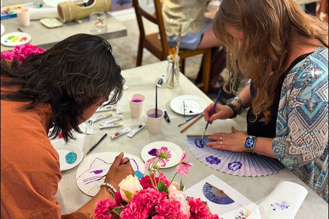 Japanese Fan Painting Workshop ~ in a Tokyo Flower Shop - Your Finished Souvenir: What You Take Home