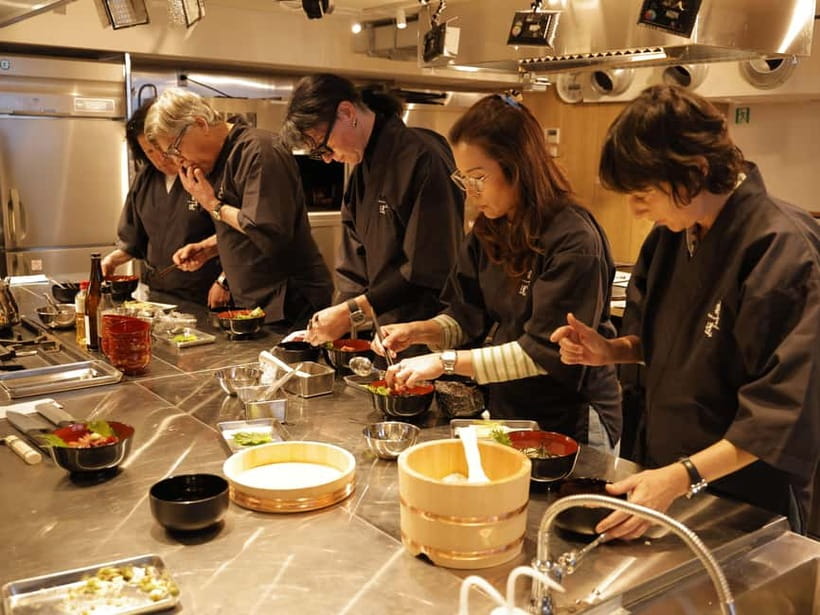Japanese Knife Skills & Tuna Don/Sushi Workshop in Tokyo - Finding Your Way In: Samurai Murals and a Tight 8-Person Class