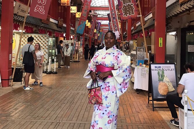 Kimono and Tea Ceremony in Asakusa Private Food Tour With Guide - Kaminarimon gate time: the lantern photo moment