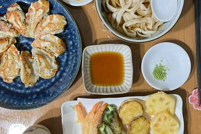 Learn to Make Home Style Tempura Udon and Gyoza - Gyoza Folding with Your Chosen Filling
