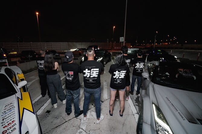 Membership Car Club GTR35 LibertyWalk Daikoku car meet photoshoot - Rainbow Bridge Views Over Tokyo Bay and Skytree Lines