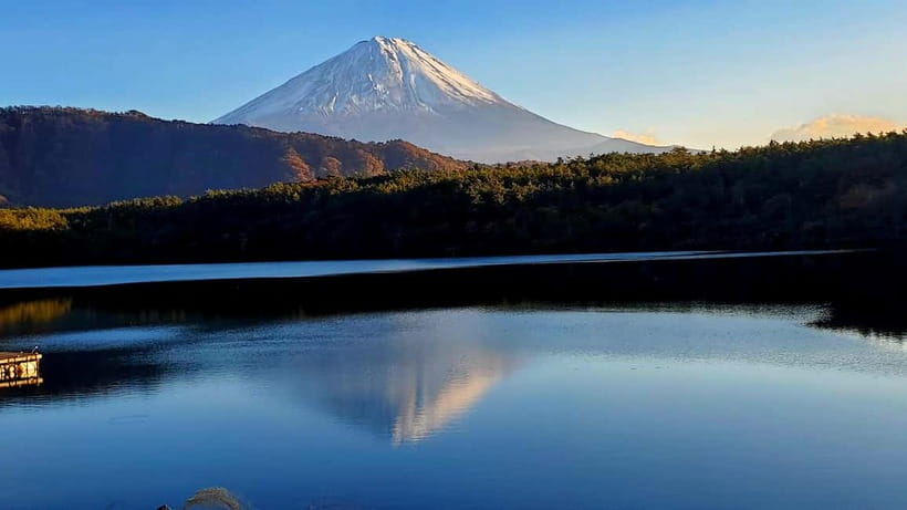 Mount Fuji & Hakone Private Tour with Bullet Train Return - Hakone Ropeway and Lake Ashi: aerial views, then the mountain across the water