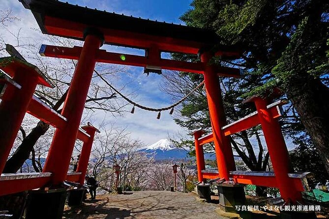 Mt. Fuji, Oishi Park & Arakurayama Pagoda Bus Tour with Lunch - Lake Kawaguchi bridge crossing: window views without the hike