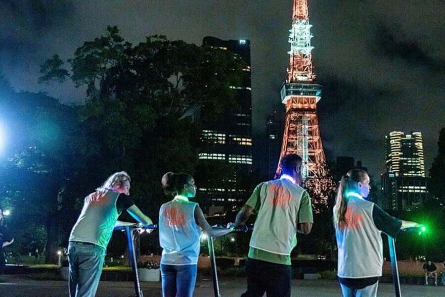 Night E-Scooter Ride to Tokyo Tower - No License Needed - Why a License-Free Night Scooter Near Tokyo Tower Is Such a Good Idea