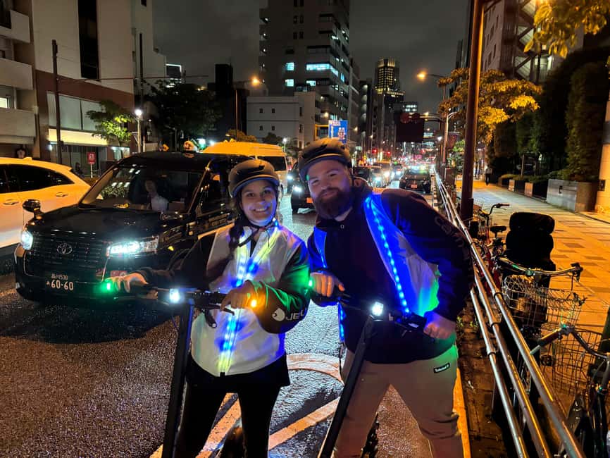 Night E-Scooter Ride to Tokyo Tower - No License Needed - Quick Photo Stops and a Pass-By View Point