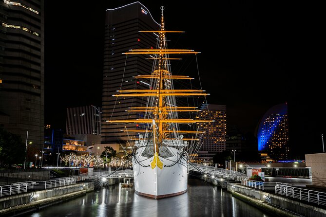 Night Walking Tour Yokohama, Walk and Discover with a Local - Cosmo World Ferris Wheel views, with less pressure than a full theme-park visit