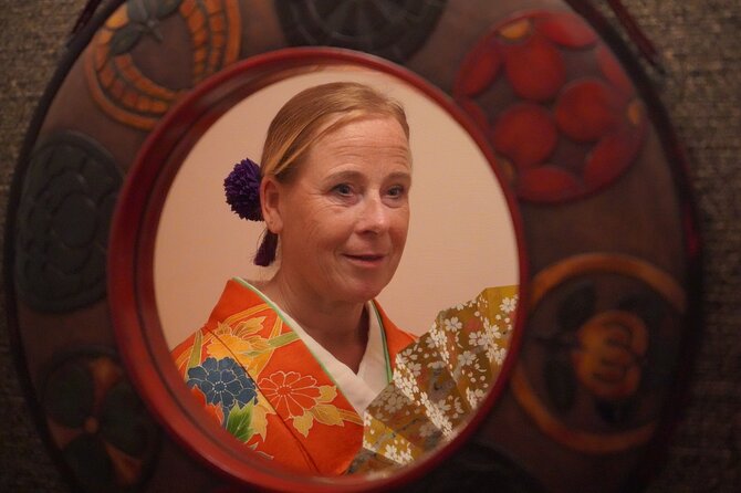 Private Kimono and tea ceremony at local home near Tokyo Disney - The Kimono Fitting: Silk Furisode, Cotton Kimono, and Decorative Katana