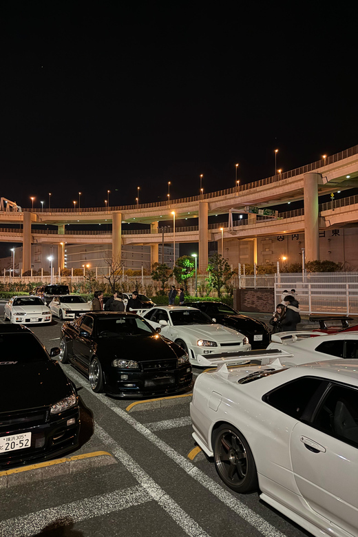 【R34】Tokyo:Private Daikoku tour in Modified R34 - Autobacs Shinonome: the warm-up stop before Daikoku