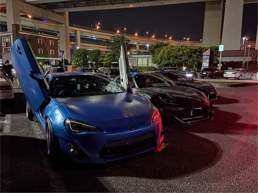 R34Skyline Daikoku PA Fast & Furious Private Experience - Rainbow Bridge Views, Then the Drive Toward Daikoku PA