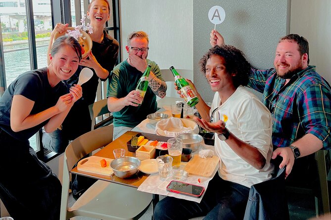 Ramen and Sushi Cooking Class with Sake Pairing Set in Tokyo - Key highlights