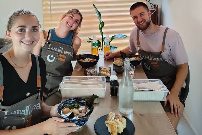 Ramen & Dumpling Cooking in Tokyo with Chef/Vegan possible - The 2-hour flow, from seasoned eggs to your own ramen bowl