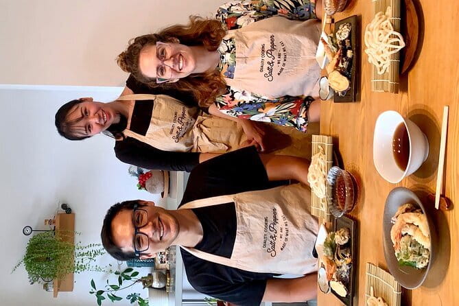 Ramen,Gyoza,Udon,Tempura-Making experience in Japanese home - Your menu choice: udon and tempura, gyoza and maki-sushi, or soy ramen and gyoza