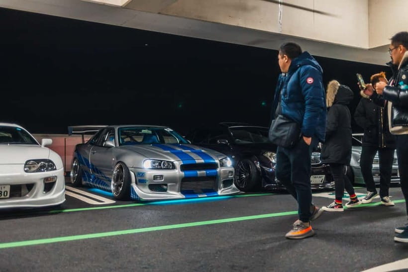 Secret Car Meet: R34 Skyline Car Club Membership - Meeting at City Circuit Tokyo Bay and the night schedule