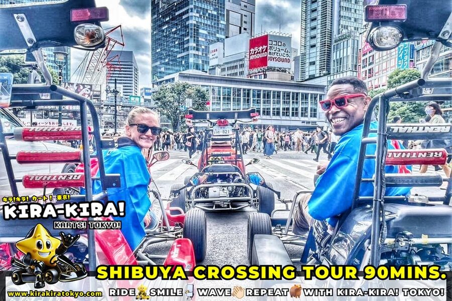 Shibuya Crossing x Tokyo Tower and more! Go-Kart Tour - Harajuku: where your kart turns into a photo machine