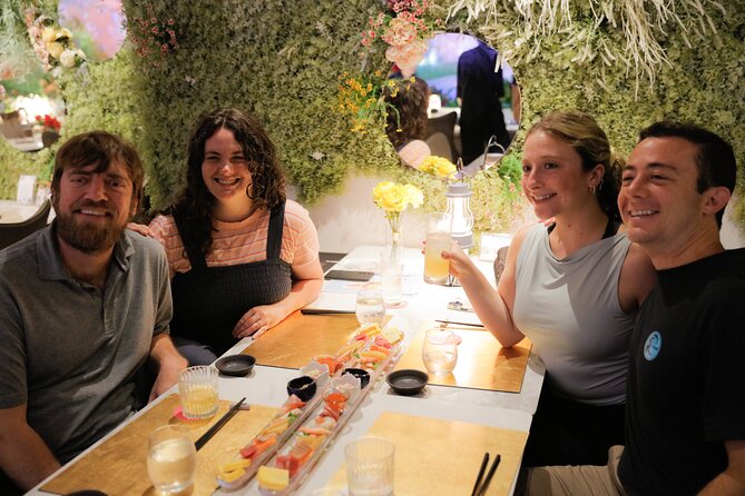 Sushi Making Experience in Shinjuku【Temaki】 - Temaki in Flower Wall Mone, Shinjuku, where the setting does half the work