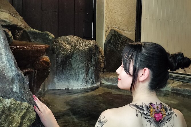 Tattoo-friendly open-air Onsen & drink - Outdoor Bath Rules and Tokyo Skytree Views