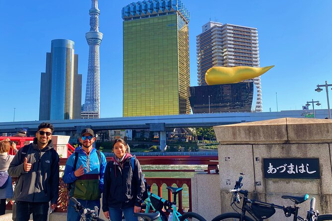Tokyo 3 Hour E Bike Tour of the City Bayside Areas - Meeting point to final temple: where the tour starts and ends