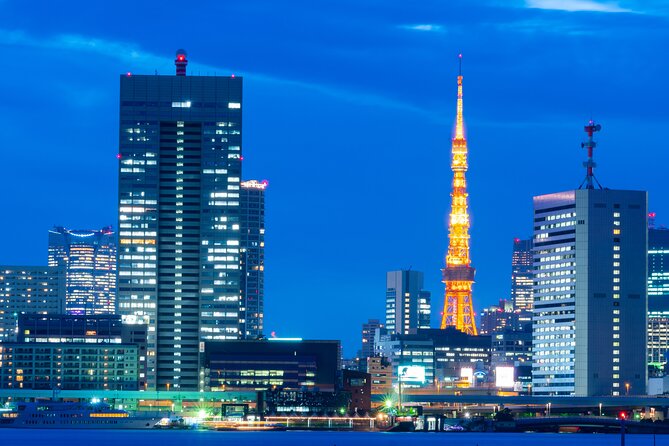 Tokyo Bay Yakatabune Dinner/Day Cruise with Japan Show and Drinks - Tokyo Bay night sights: Rainbow Bridge, Odaiba, Fuji TV, Tokyo Tower