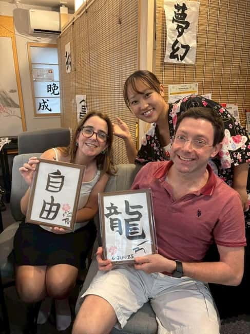 Tokyo:Calligraphy &Make your original folding fan in Asakusa - Tea break and a postcard to yourself: turning practice into a keepsake memory