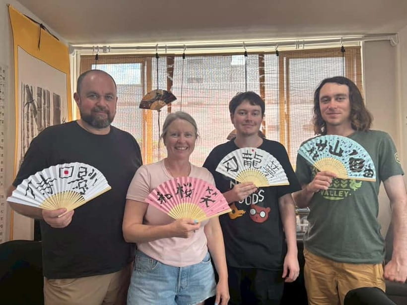 Tokyo:Calligraphy &Make your original folding fan in Asakusa - Making your original folding fan in Asakusa