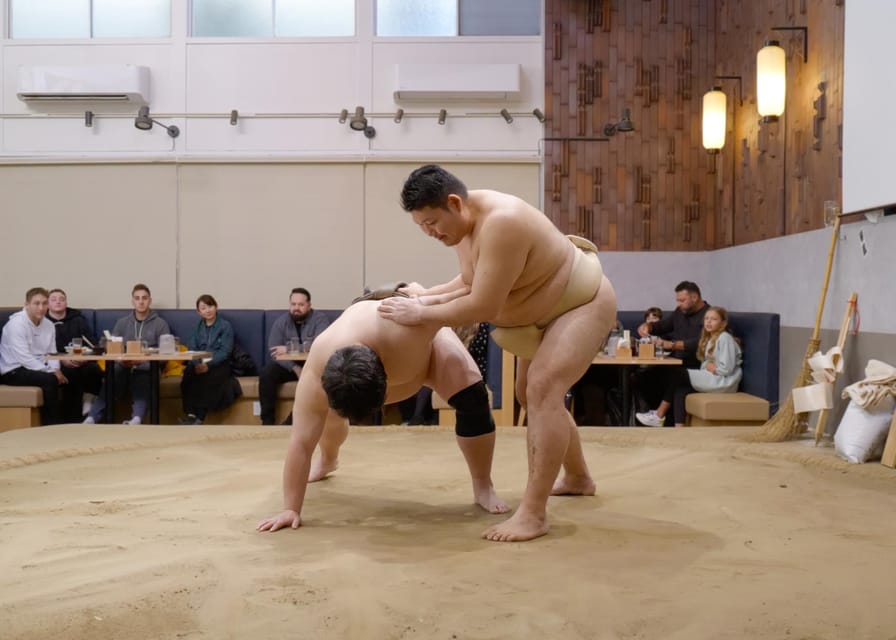 Tokyo: Challenge Sumo Wrestlers and Enjoy Meal - How The Retired Wrestlers Teach Sumo Basics In Real Time