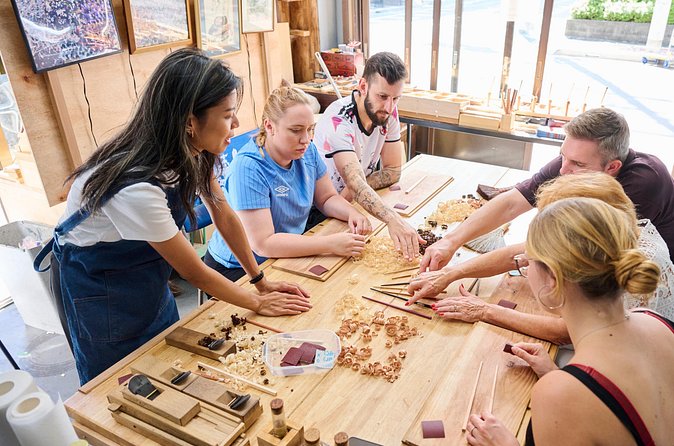 Tokyo Chopstick Making Workshop with Artisan - The Carving and Smoothing Part (Yes, Your Arms Will Feel It)
