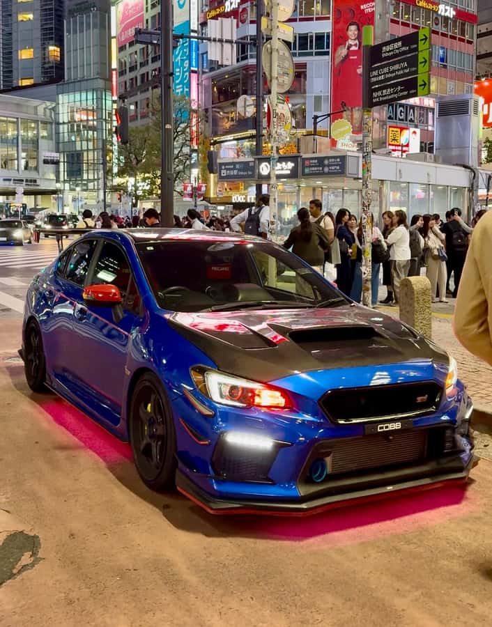 Tokyo: Daikoku PA & Shibuya Private Tour in a WRX STI - JDM WRX STI night cruising and what it feels like as a passenger