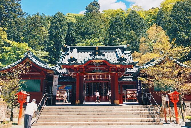 Tokyo Day Tour in Mt. Fuji, Lake Ashi Cruise and Owakudani Cable - The Togendai Cruise on Lake Ashi: See the Torii From the Water