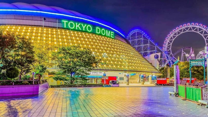 Tokyo Dome City Attractions 5-Ride Ticket - Family-friendly fun: Ferris Wheel, carousel, fountains, and arcades