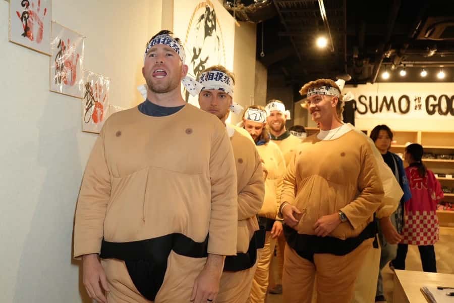 Tokyo Ginza : Sumo and Mikoshi Experience,Open from Sep. - The real highlight: stepping into the ring with a retired wrestler