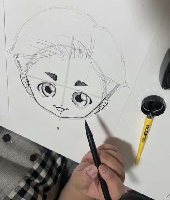 Tokyo/Ikebukuro Manga lesson by acitive pro-Manga artists - Tools matter: G pen, screen tone, and manga paper included
