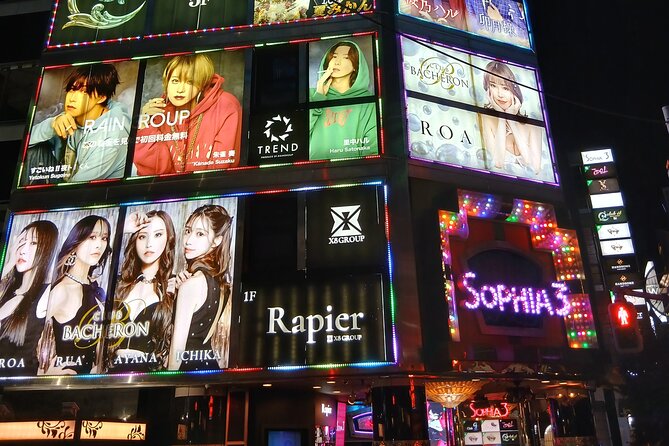 Tokyo Kabukicho Tour & Dinner Party - for Adults Only - Stop 1 in Kabukicho: Neon Signs, Maid Cafés, and How to Read the Scene