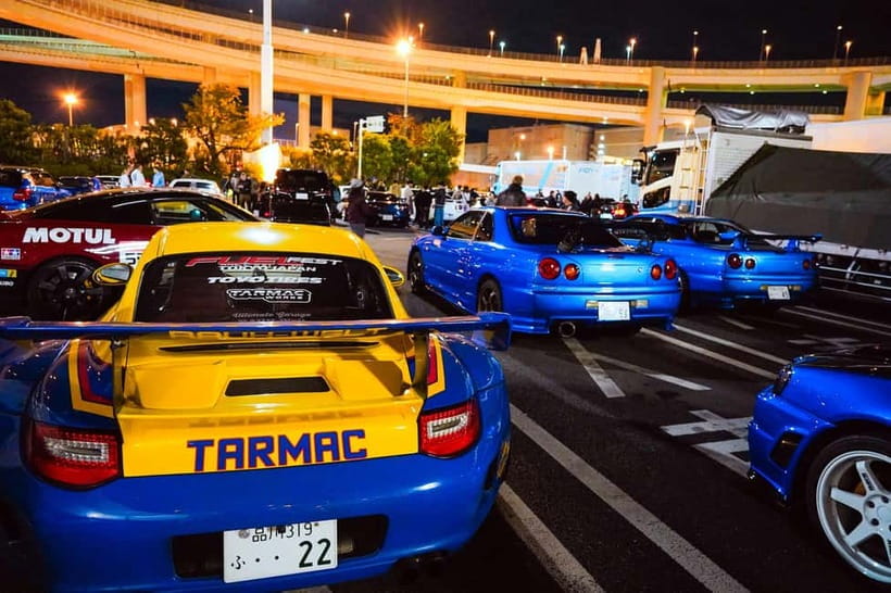 Tokyo: Legendary JDM CAR Daikoku Underground Meetup - A-PIT Super Autobacs Shinonome: the parts shop stop that makes the culture feel real