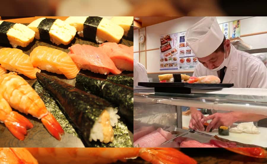 Tokyo: Locals´ Secret Food Tour // Eat like a Japanese - Stop 1: Sushi inside Ueno Station, fresh fish and green tea