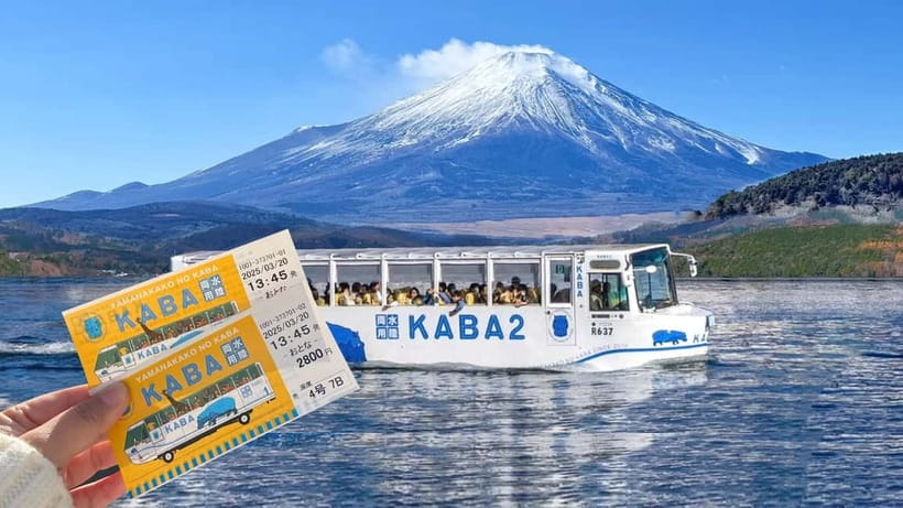 Tokyo: Mount Fuji Views and KABA Amphibious Bus Day Tour - Oshino Hakkai and the Mirror Pond, the reflection stop