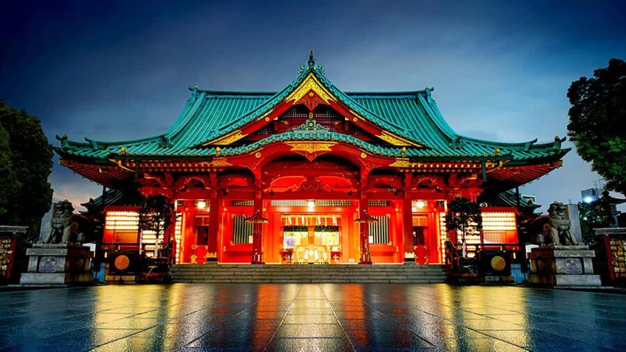 Tokyo: Samurai Entertainment Night Show in Kanda Shrine - The Real Schedule: Doors, Eating, Show, Then Photos