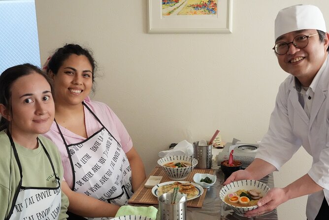 Tokyo Small-Group Ramen, Gyoza & Matcha Class with a Pro Chef - Matcha You Make Yourself, Plus the Sweets That Pair With It