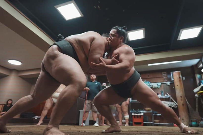Tokyo: Sumo Keiko Training Tour with Audio Guide & Photo - What 40 to 90 Minutes of Sumo Training Feels Like